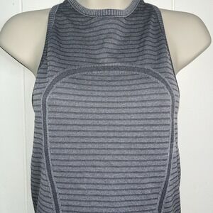 Lululemon Run Swiftly Tank Grey Stripe Women's‎ Size 4 EUC